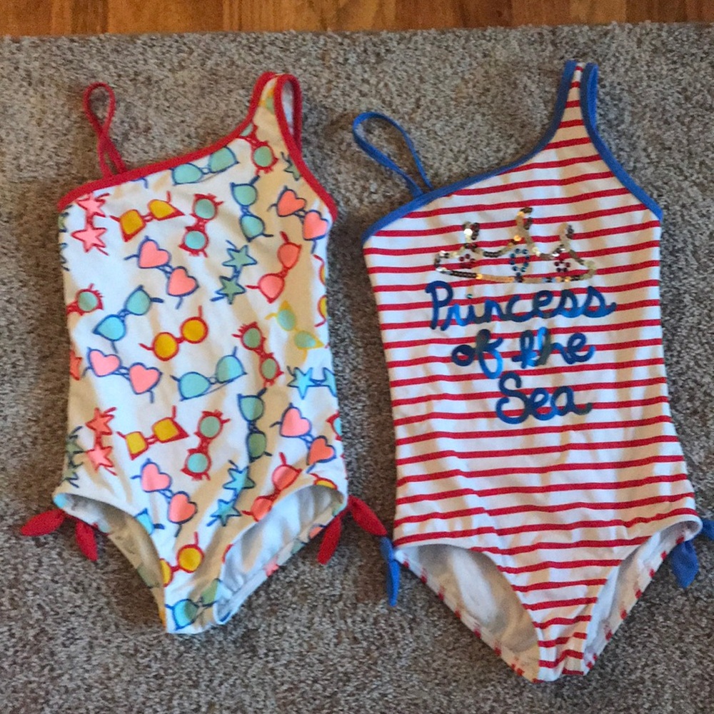 2 one piece Lands’ End bathing suits